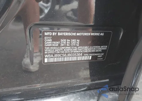 2018 BMW M550I xDrive from USA, damaged, VIN WBAJB9C56JB035364